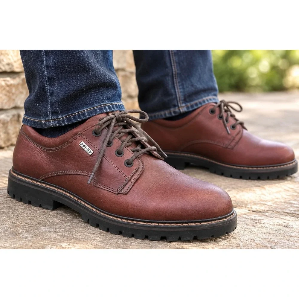 Johnston & Murphy Sport Shoes Mens Size 9.5 Brown Leather Gore-Tex Waterproof